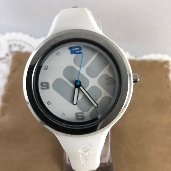 Columbia Sports Wear Sports Watch White Gray Blue - Picture 1 of 5